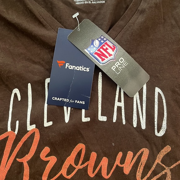 New with tags fanatics Cleveland Browns long sleeve T-shirt 2XL - Picture 2 of 4